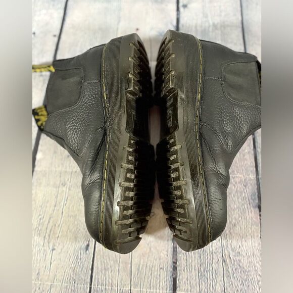 Dr Martens Black Tumbled Leather Rivet Steel Toe Utility Pull On Chelsea Boots 8 main image 12